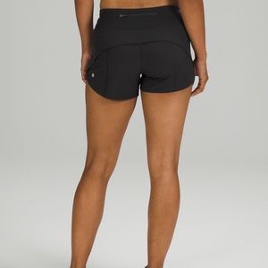 Lululemon Speed Up Mid-Rise Lined Short 4” in Black